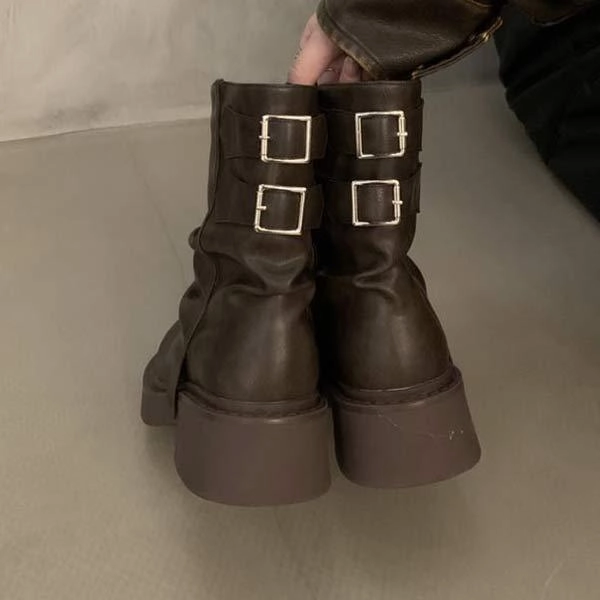 Women's Retro Thick Sole Martin Boots 90445690C Trae Young Adidas Shoe