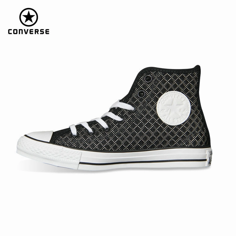 Converse black Stripe weave sneakers canvas shoes Best Shoes For Overweight Flat Feet