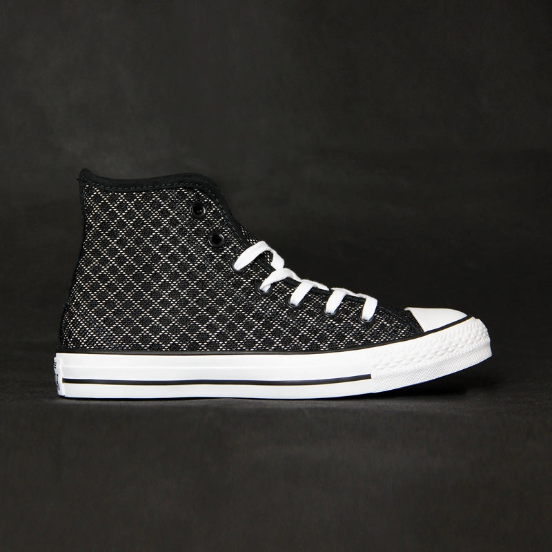 Converse black Stripe weave sneakers canvas shoes Flat Shoes With Support
