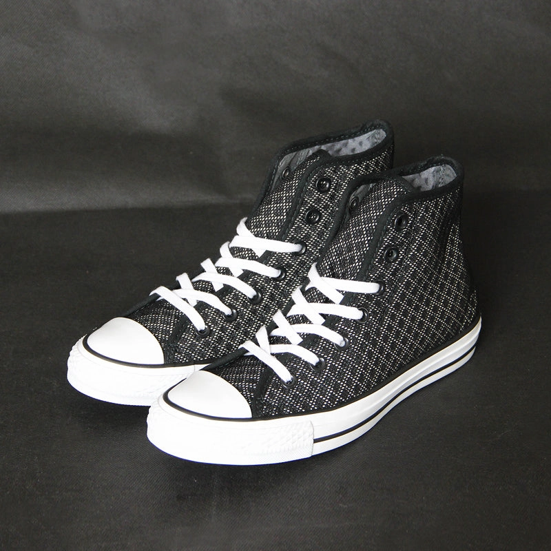 Converse black Stripe weave sneakers canvas shoes Flat Sparkly Bridal Shoes