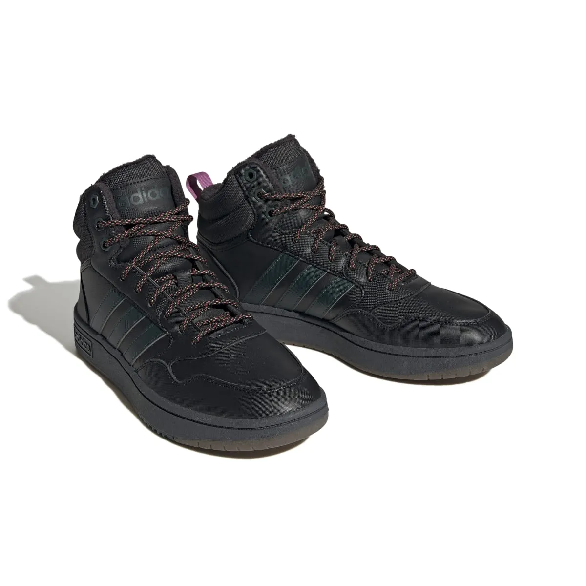 ADIDAS GZ6681 HOOPS MID 3.0 WINTERIZED MN'S (Medium) Black/Green/Gum Synthetic Leather Basketball Shoes Clean White Snow Warm