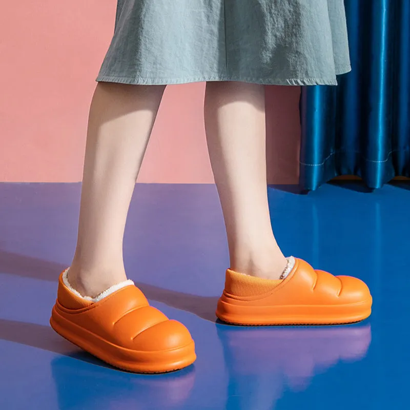 Couple Cotton Slippers Wiomen Winter Warm House Shoes Waterproof Garden Slipper Squirrel Slippers