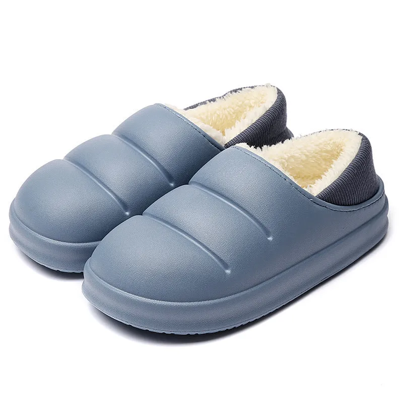 Viral Slippers Couple Cotton Slippers Wiomen Winter Warm House Shoes Waterproof Garden Slipper