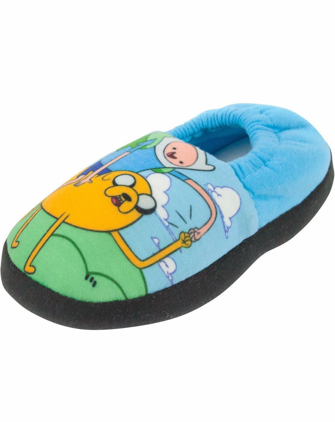 Adventure Time Finn and Jake Boy's Slippers - Blue Comfiest Slippers