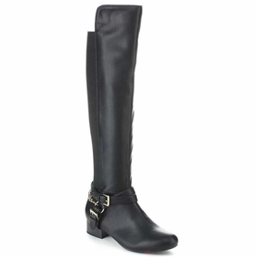 Bernardo Rain Boots Criss Cross Two-tone Ankle Strap Side Zip Knee High Vegan Equestrian Pirate Boots