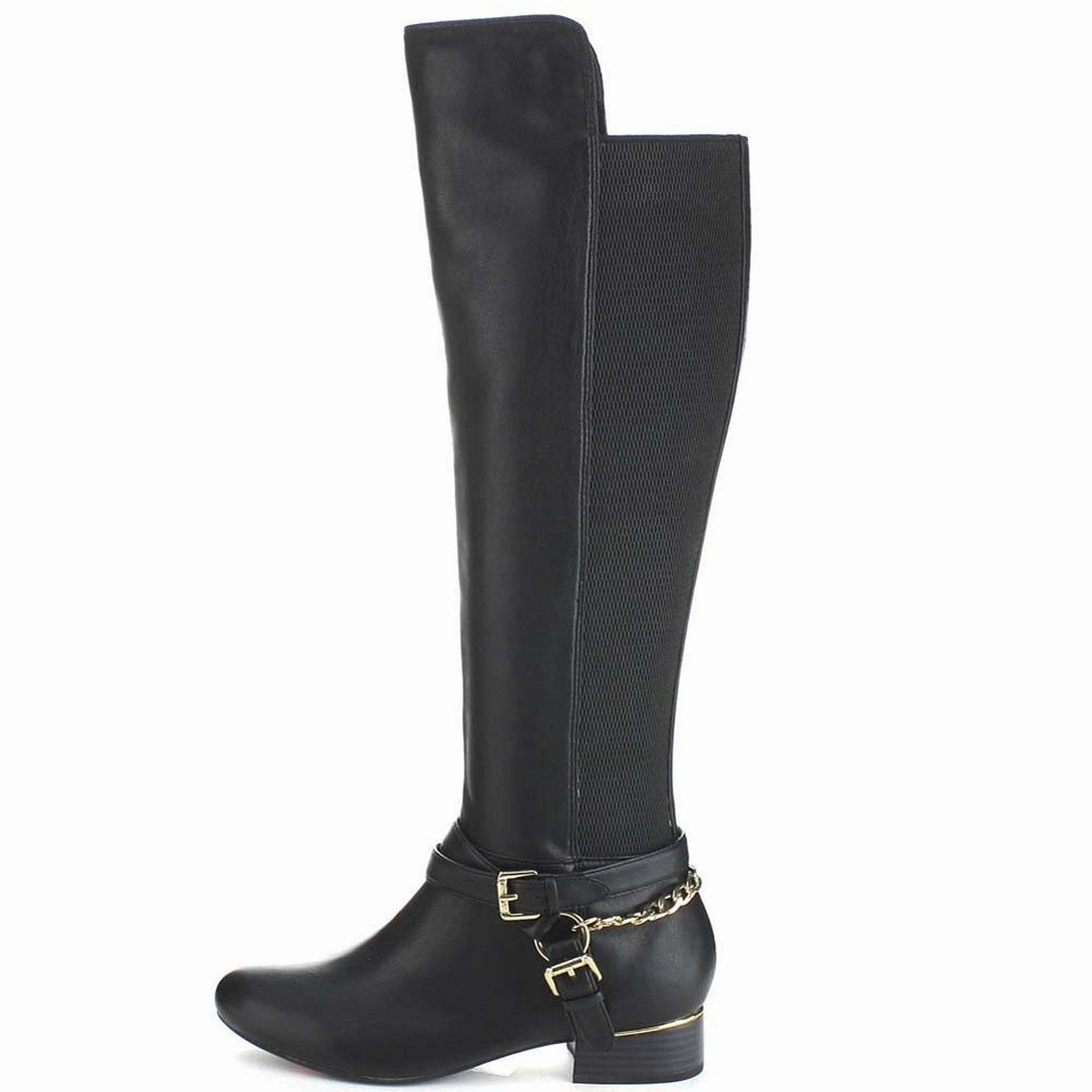 Criss Cross Two-tone Ankle Strap Side Zip Knee High Vegan Equestrian Pirate Boots Feminine Rain Boots
