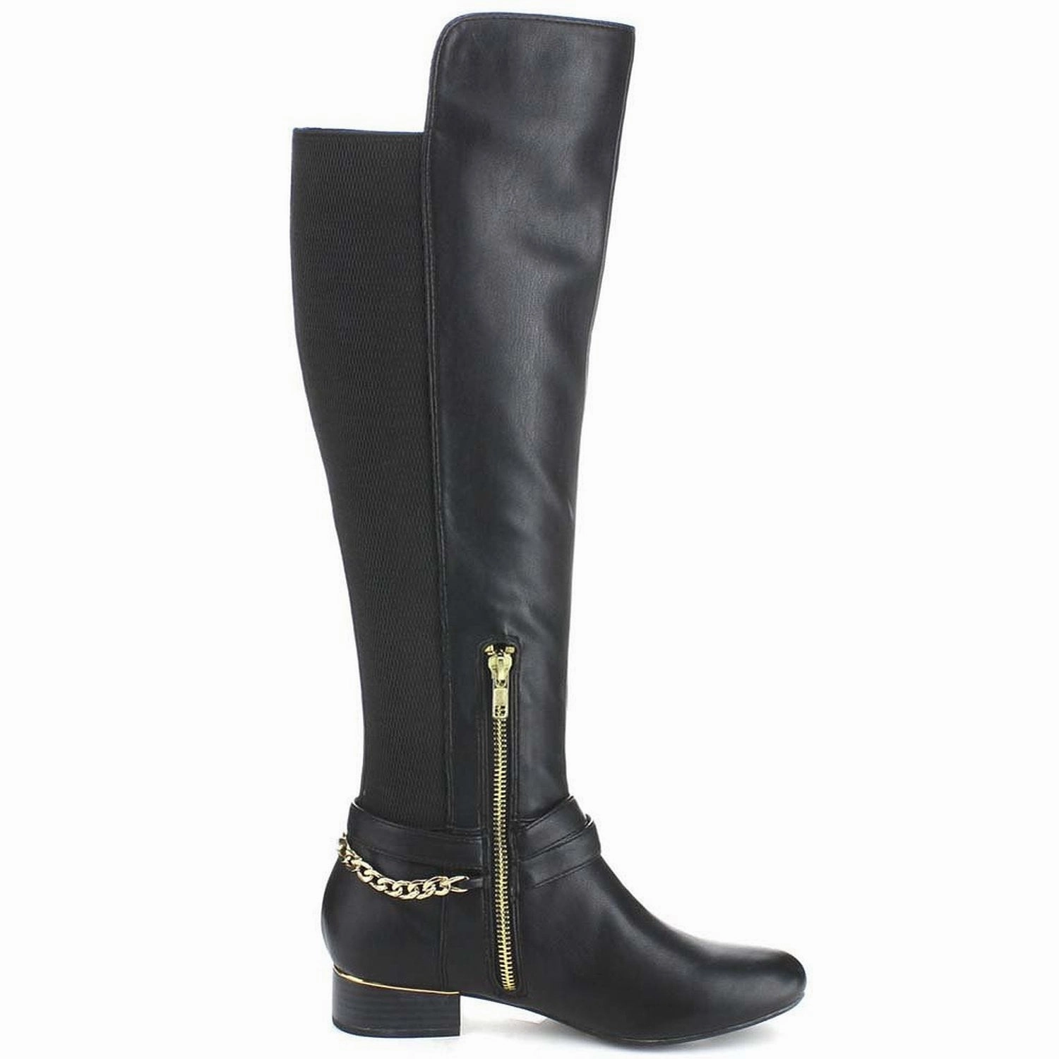 Criss Cross Two-tone Ankle Strap Side Zip Knee High Vegan Equestrian Pirate Boots Inc International Concepts Rain Boots