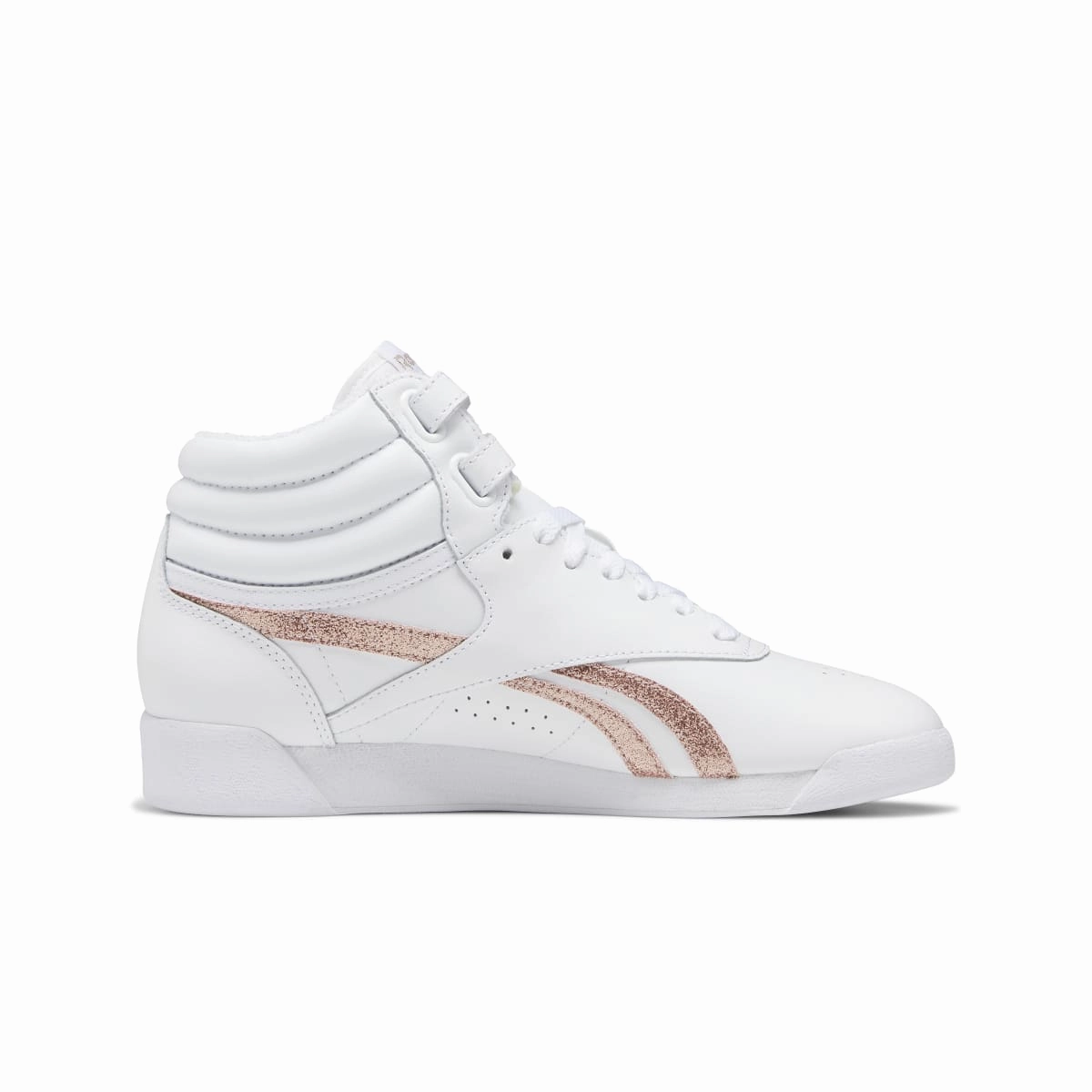 Urban Comfort Street Vibe REEBOK GW9657 F/S HI WMN'S (Medium) White/Rose Gold Leather Lifestyle Shoes