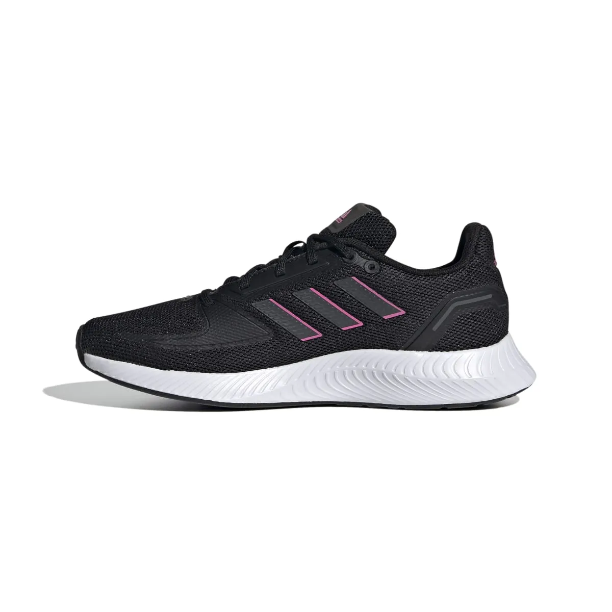 High-Traction Sole ADIDAS FY9624 RUNFALCON 2.0 WMN'S (Medium) Black/Gray/Pink Mesh Running Shoes