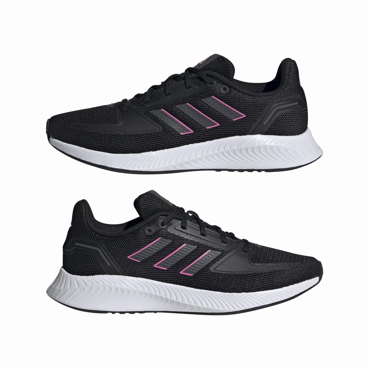 ADIDAS FY9624 RUNFALCON 2.0 WMN'S (Medium) Black/Gray/Pink Mesh Running Shoes Running Trails Elegant shock absorption