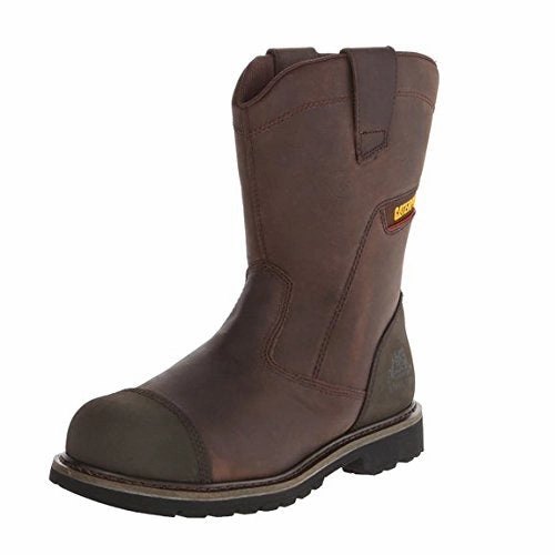 Keen Waterproof Work Boots Caterpillar Men's Highland Steel Toe Work Boots, Dark Brown