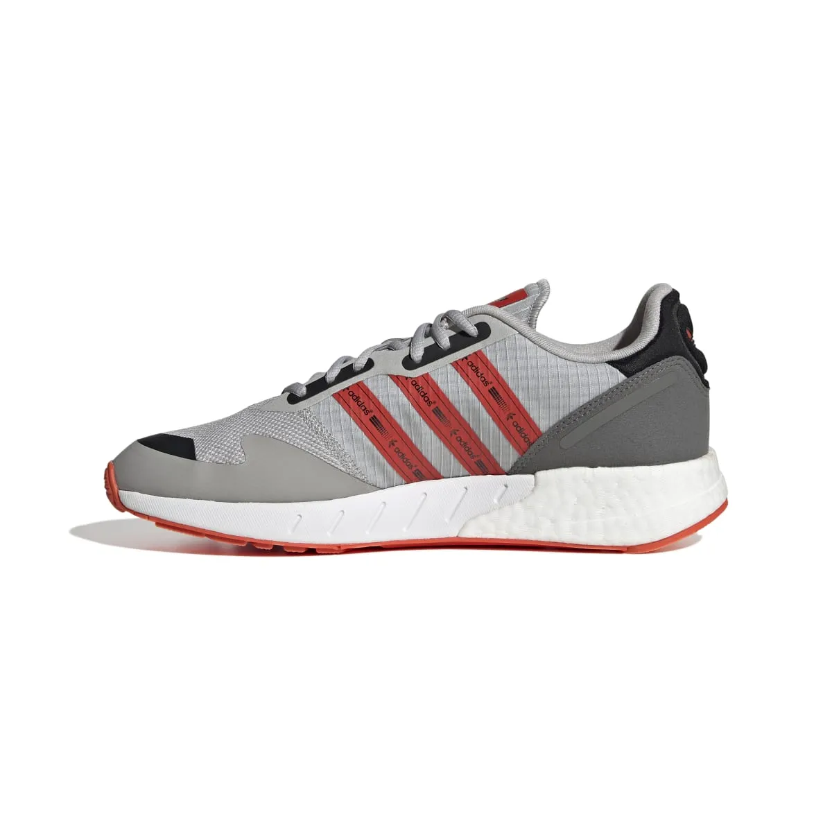 ADIDAS GZ9079 ZX 1K BOOST MN'S (Medium) Grey/Red/White Textile Running Shoes Gym-Ready Trail Performance
