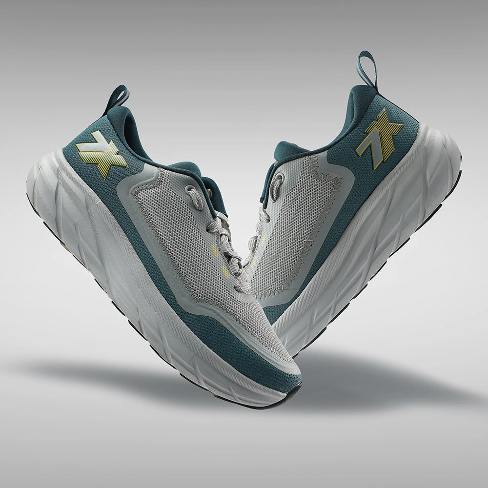 Leap7x Dark Grey Sports Lacing Running Shoes For Men ROBUST-3E By Liberty Best Workout Shoes Cross Training