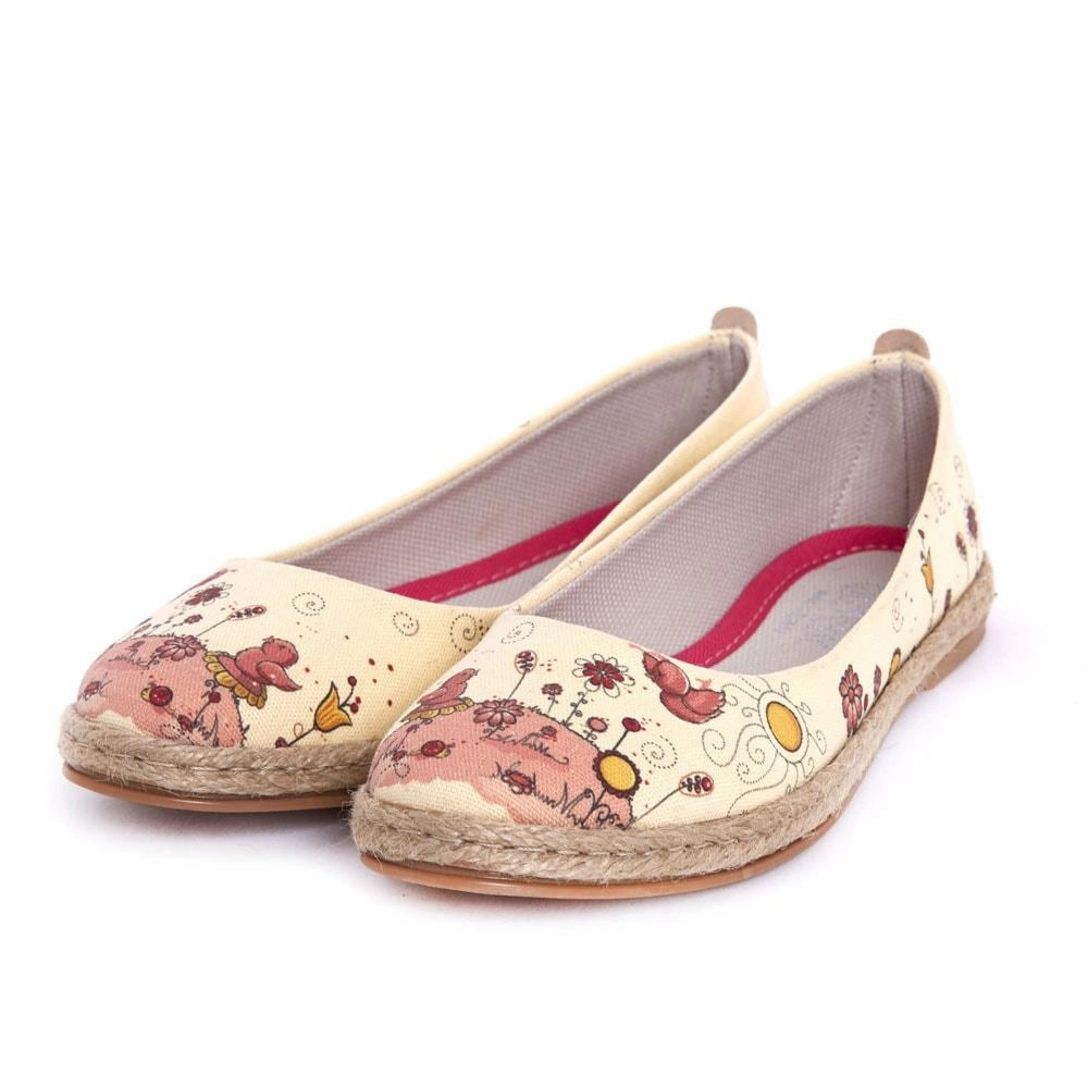 Slim Line Cute Birds Ballerinas Shoes FBR1196