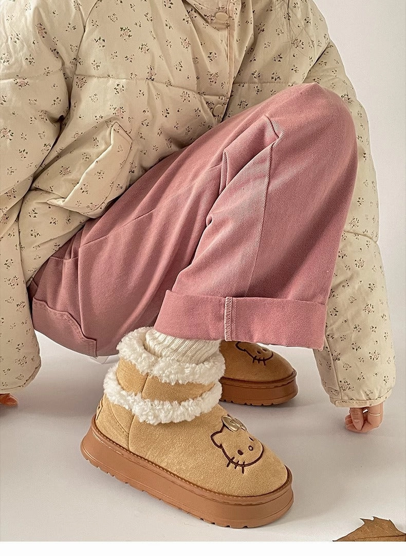 Cute Cat Paw Plush Winter Boots Adidas Shoes Parley