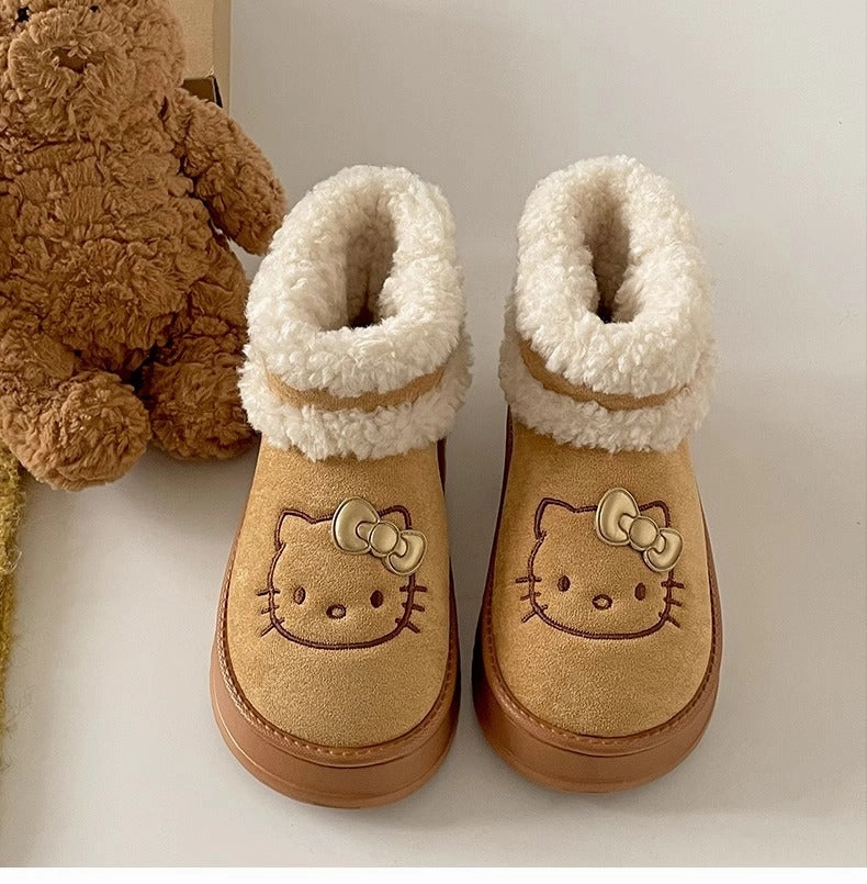 Adidas Shoes With Cloudfoam Cute Cat Paw Plush Winter Boots