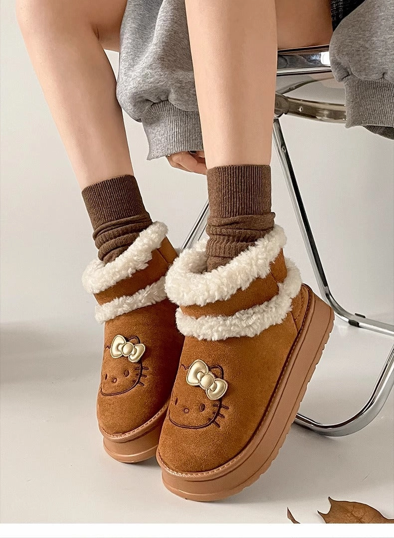 Buy Adidas Shoes Cute Cat Paw Plush Winter Boots