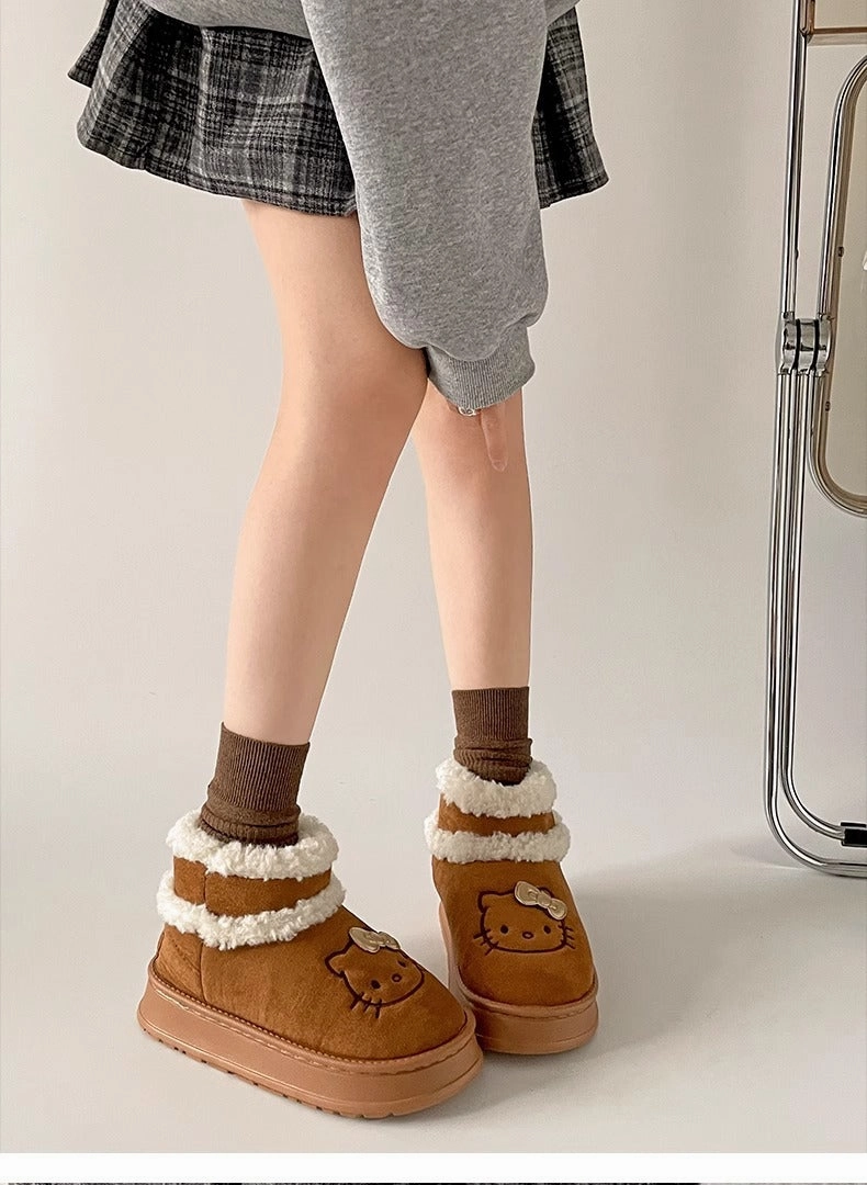 Ku Adidas Shoes Cute Cat Paw Plush Winter Boots