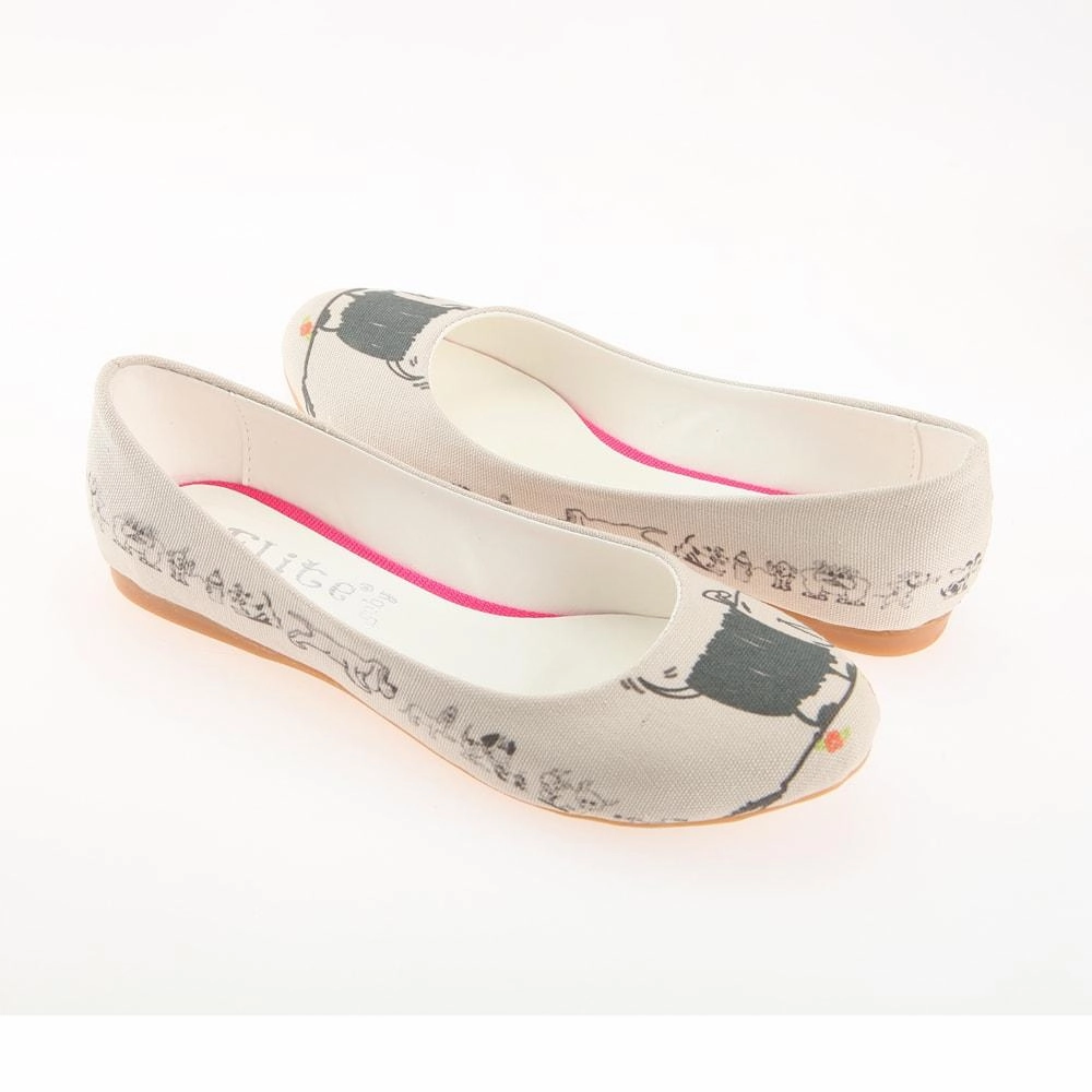Cute Dog Ballerinas Shoes 1114 Dry Base
