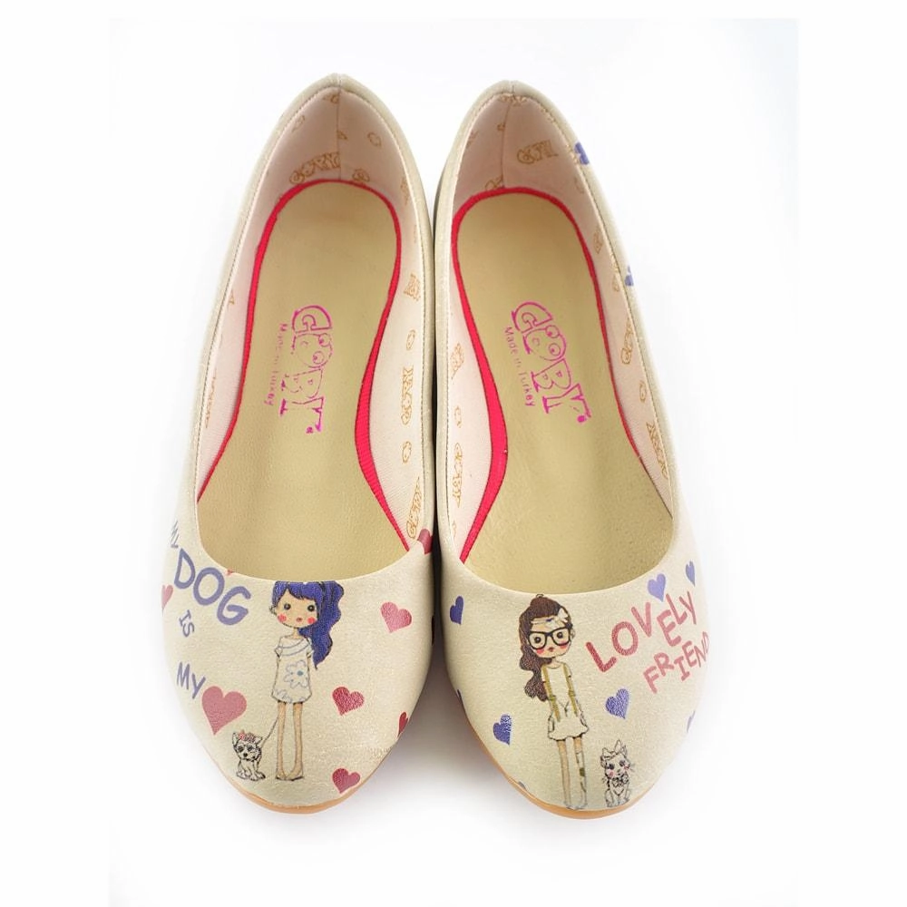 Stable Step Cute Girl and Animals Ballerinas Shoes 1002