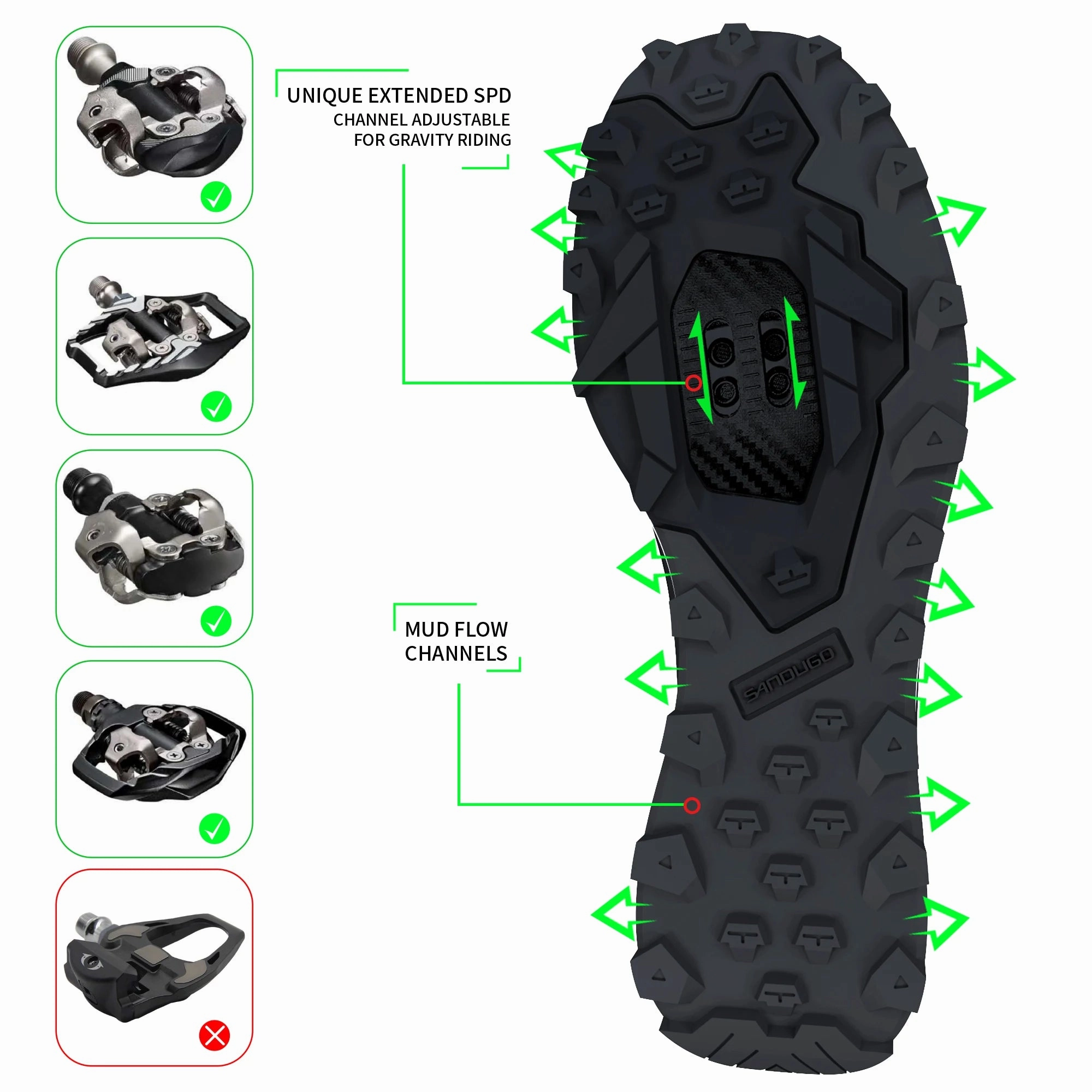 Cycling Shoes for Men Mountain Bike Mtb Cycle Shoes ,Suitable Mountain Biking Downhill Enduro Shoes Compatible with All 2 Bolt Asics Shoe Size Compared To Nike
