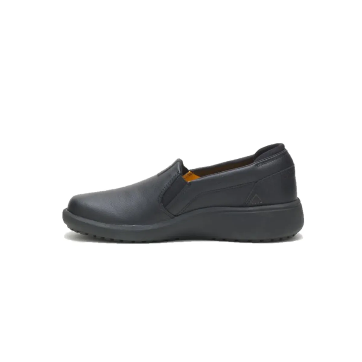 Slip Resistant Petal Path CATERPILLAR P51048-M PRORUSH SR  SLIP ON WP WMN'S (Medium) Black Leather Work Shoes