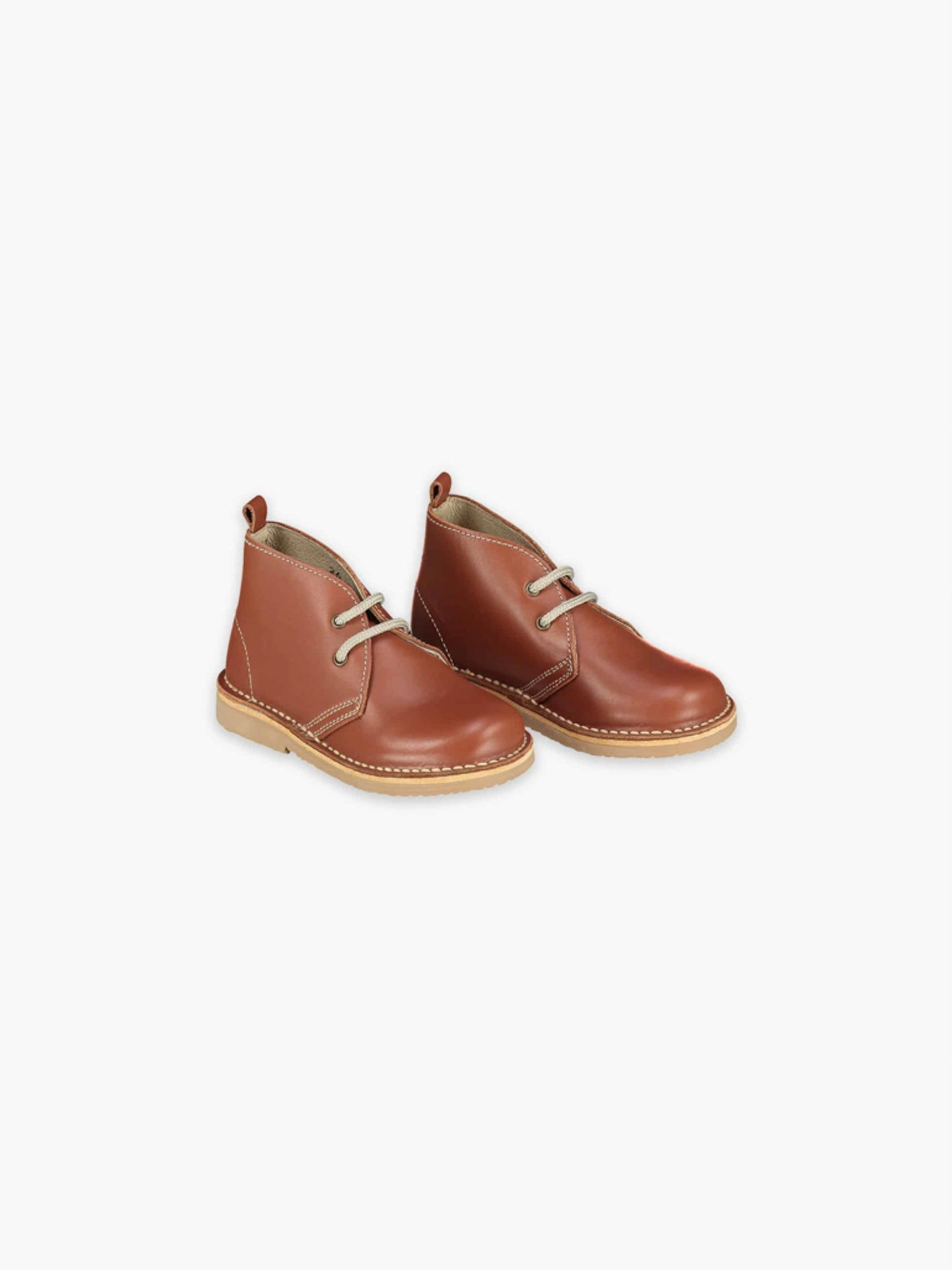 Dark Tan Leather Kids Desert Boots Dr. Martens 1460 Boots