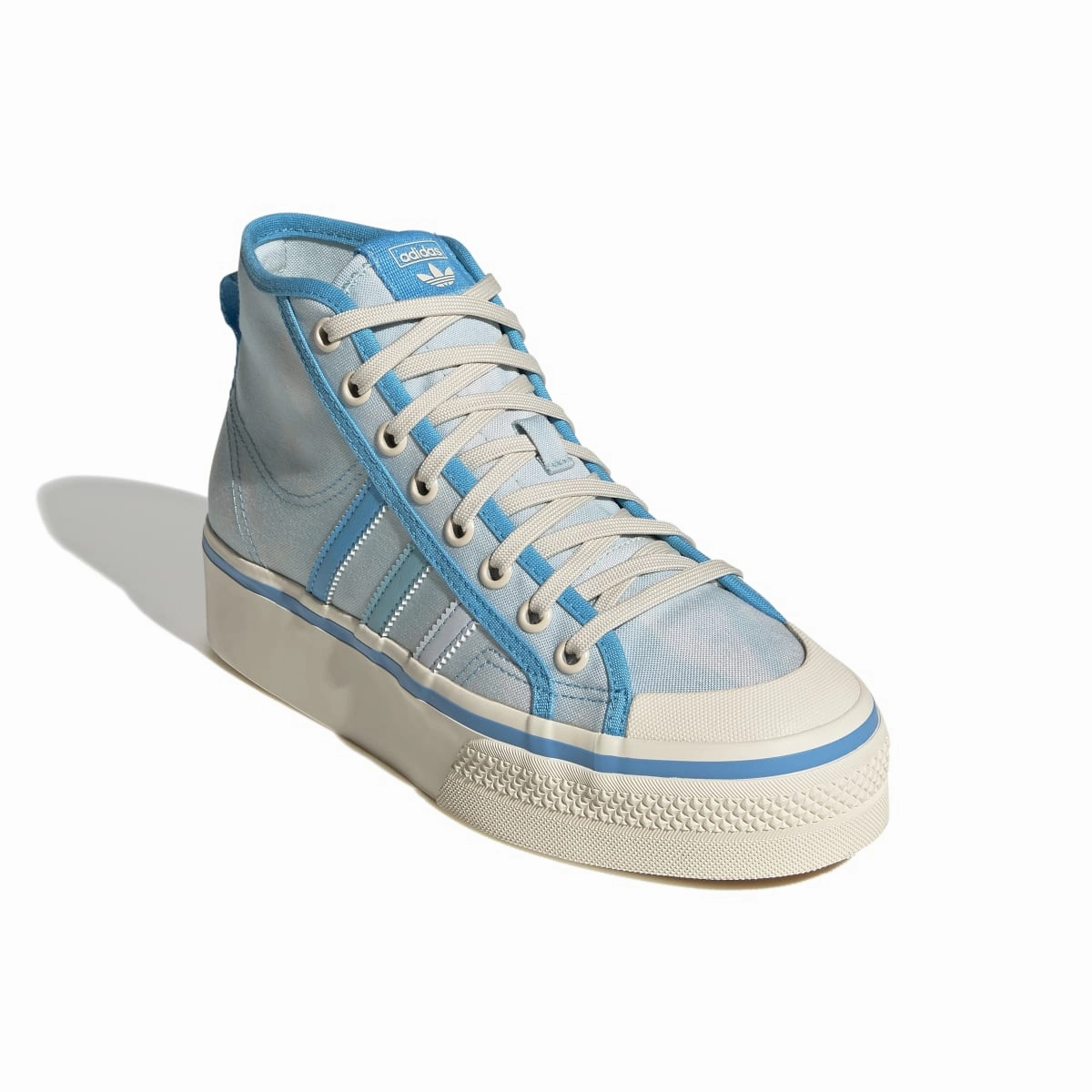 Swing Step Foot Support ADIDAS GX4604 NIZZA PLATFORM WMN'S (Medium) Blue/Pantone/White Textile Lifestyle Shoes