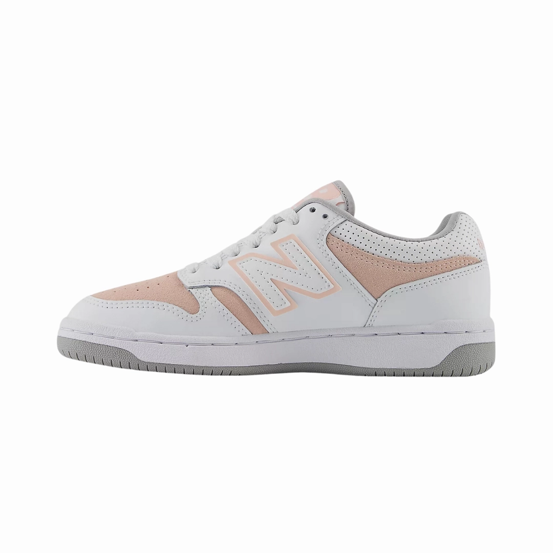 all - terrain shoes NEW BALANCE GSB480VP 480 JR'S (Medium) White/Misty Pink Synthetic & Leather Lifestyle Shoes