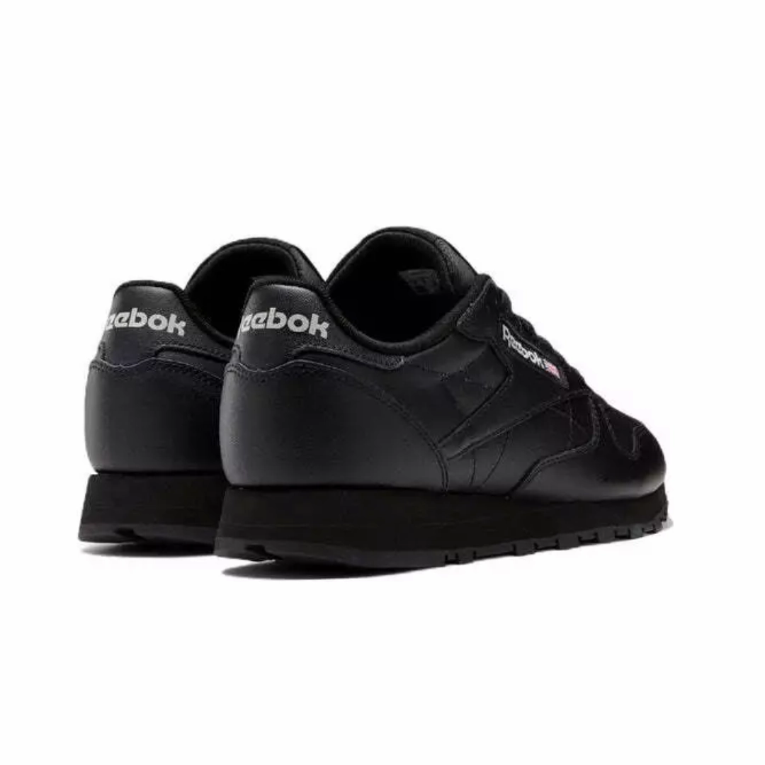 REEBOK 100008494 (GY0955) CLASSIC LEATHER Mn's (Medium) Black Leather Lifestyle Minimal Look Dog Run