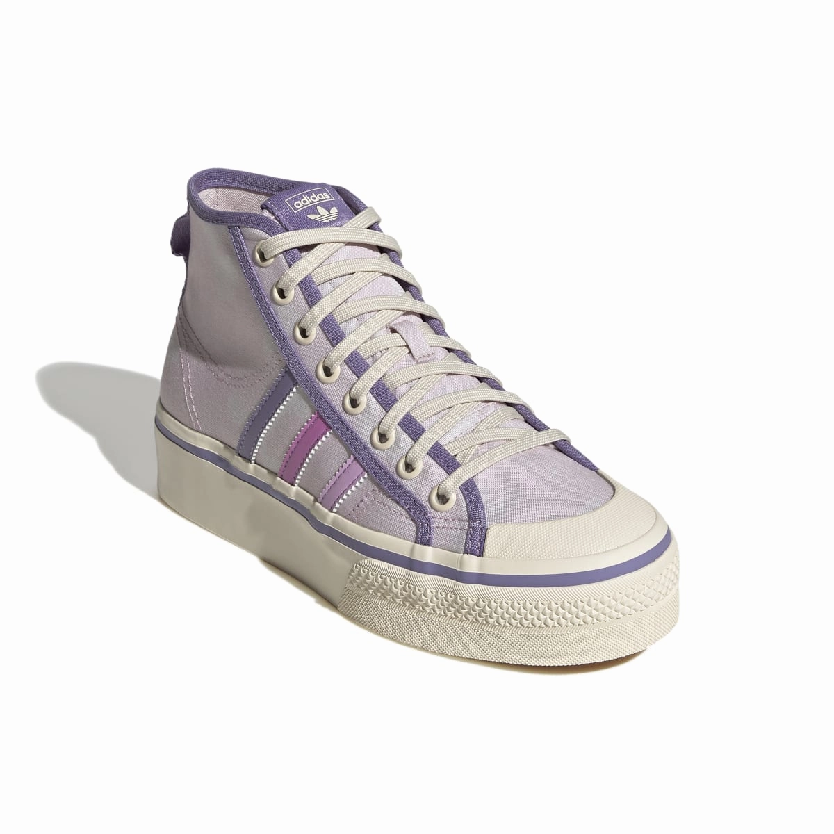 ADIDAS GX4608 NIZZA PLATFORM MID WMN'S (Medium) Pink/Lilac/White Textile Lifestyle Shoes Ultra Run Light Hike