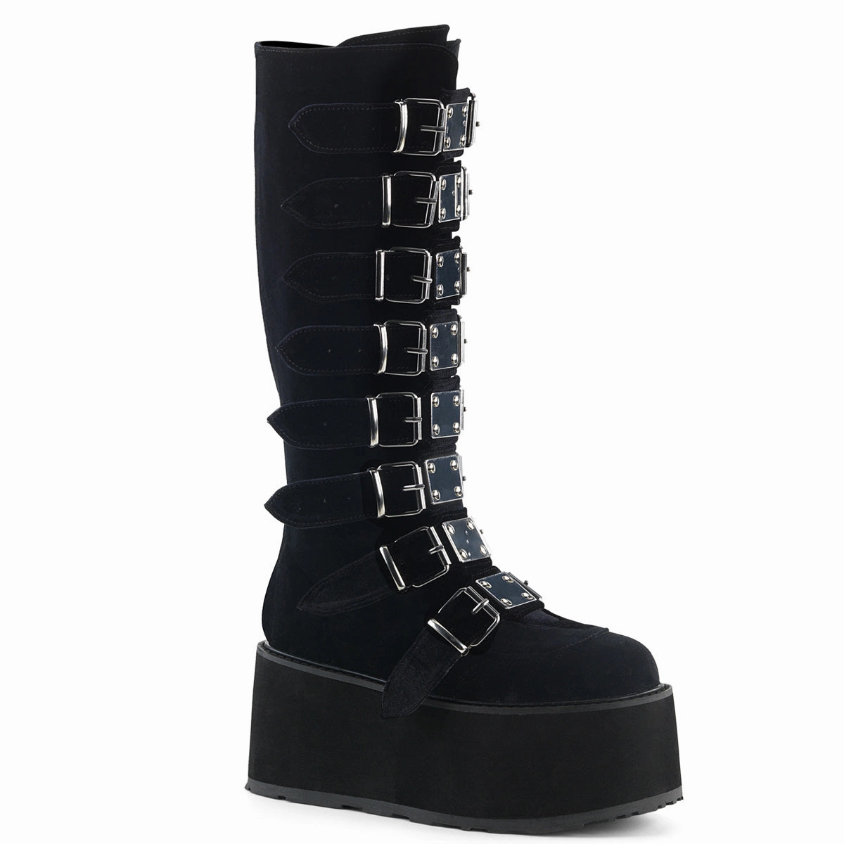 Adidas Best Soccer Shoes DAMNED-318 DemoniaCult Black Velvet Sexy Women's Mid-Calf & Knee High Boots (Alternative Footwear)