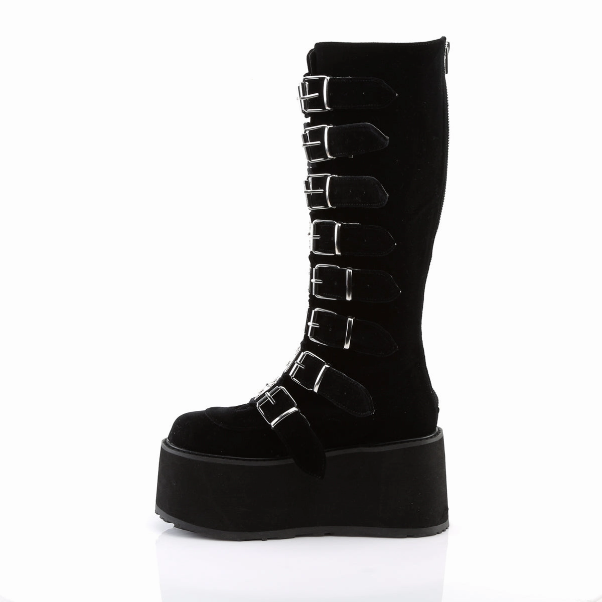 DAMNED-318 DemoniaCult Black Velvet Sexy Women's Mid-Calf & Knee High Boots (Alternative Footwear) Adidas Samba Lt Shoes