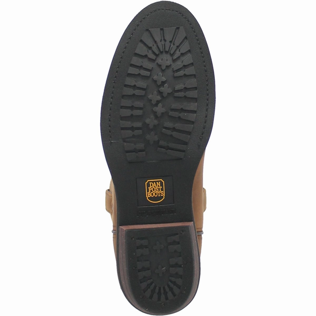 Fitted Work Boots Dan Post Men's 12" Albuquerque Waterproof Brown Leather Round Toe Work Boot