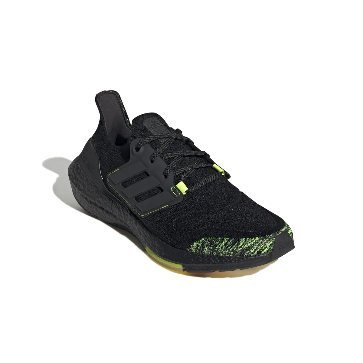 ADIDAS GX5915 ULTRABOOST 22 MN'S (Medium) Black/Black/Yellow Textile Running Shoes Play Step