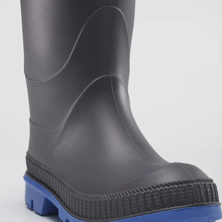 Black Platform Boots Kamik Charcoal/Blue Stomp Toddler Rain Boot