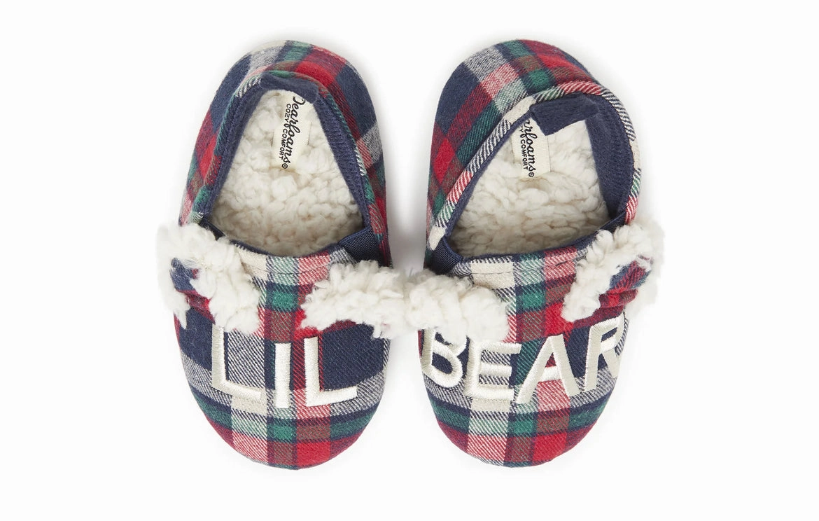 Fur Monster Slippers Dearfoams Cozy Comfort Kids Lil Bear Closedback Slippers