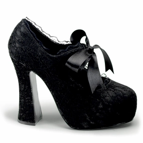DEMON-11 DemoniaCult Black Satin Sexy Women's Heels & Platform Shoes (Alternative Footwear) Asics Running Shoes Academy