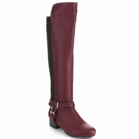 Burgundy Equestrian Criss Cross Two-tone Ankle Strap Side Zip Knee High Vegan Pirate Boots Yellow Rain Slicker