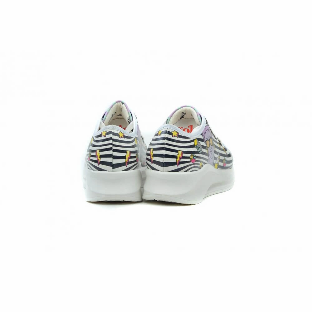 Sneaker Shoes POS106 Sky Blue High Top