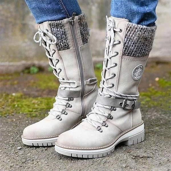 Women'S Chunky Heel Wool Stitching Martin Boots 32440754C Adidas Unisex Shoes