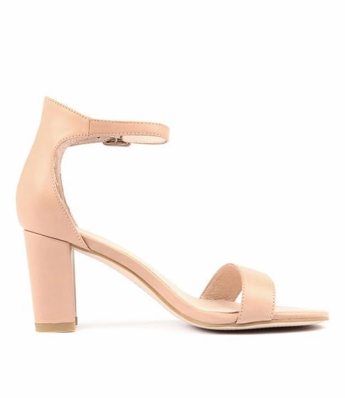 Poised Step Mollini Gessie Heel ~ Nude ~ Tan ~ Black ~ White ~ Leather Heel