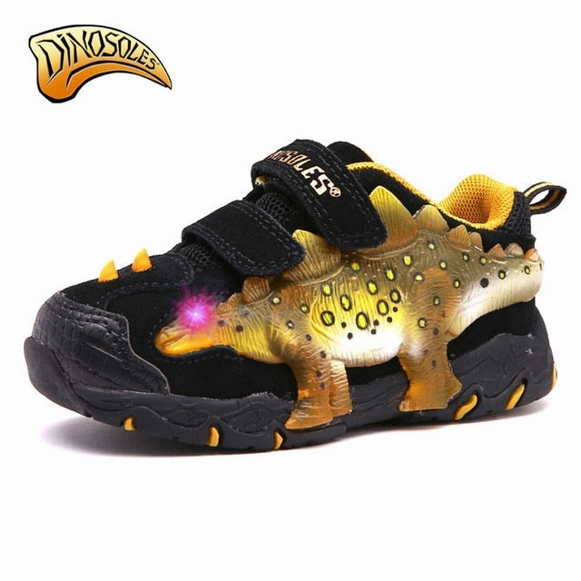 Dolce And Gabbana Tennis Shoes Dinoskulls Baby Boys Shoes LED 3D Dinosaur Kids Sneakers Light Up Sport Children's Trainers 2019 Autumn Toddler Tennis Shoes