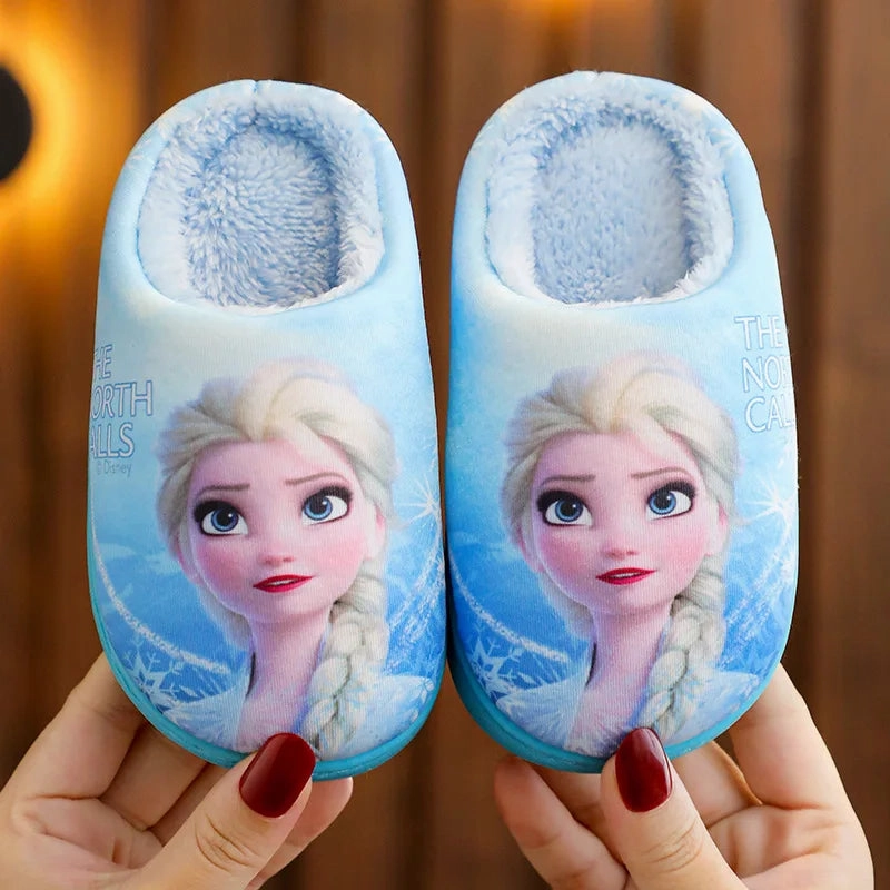 Asics Gel-1130 Running Shoes Disney Children's Cotton Slippers Frozen Anti Slip Warm Cartoon Priness Winter Home Floor Girls' Parent-child Baby Slippers Size