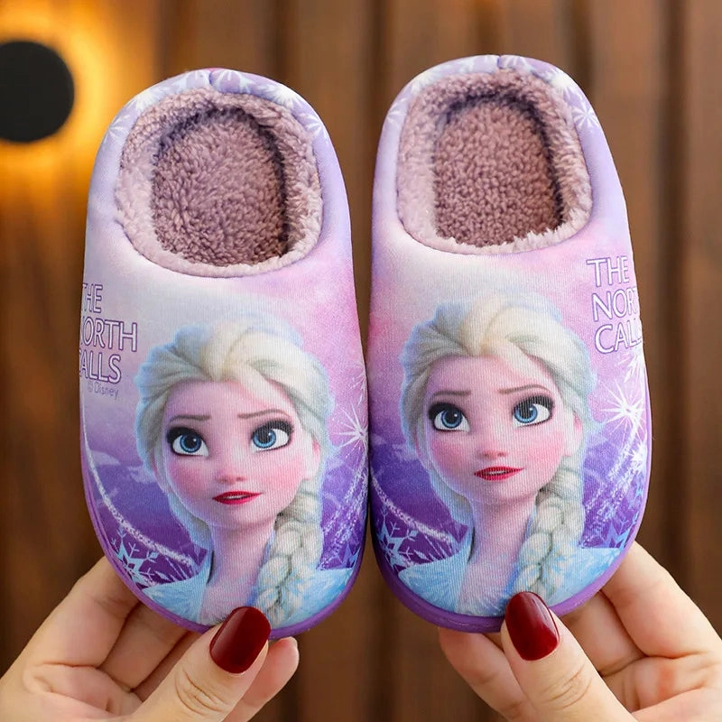 Asics Quantum Lyte Slip-on Sportstyle Shoes Disney Children's Cotton Slippers Frozen Anti Slip Warm Cartoon Priness Winter Home Floor Girls' Parent-child Baby Slippers Size
