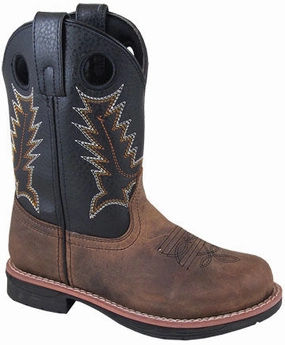 Scholl Boots Distressed Brown Round Toe Buffalo Boots for Kids from Smoky Mountain Boots