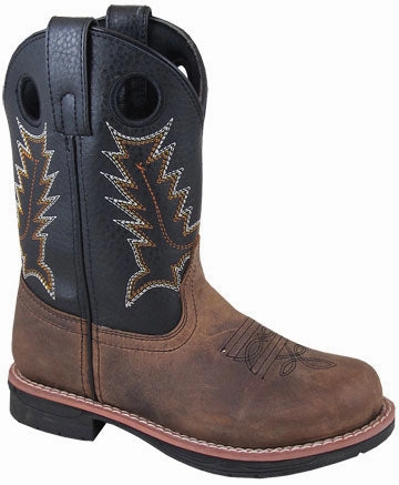 Distressed Brown Round Toe Buffalo Boots for Kids from Smoky Mountain Boots Work Boots For Sale