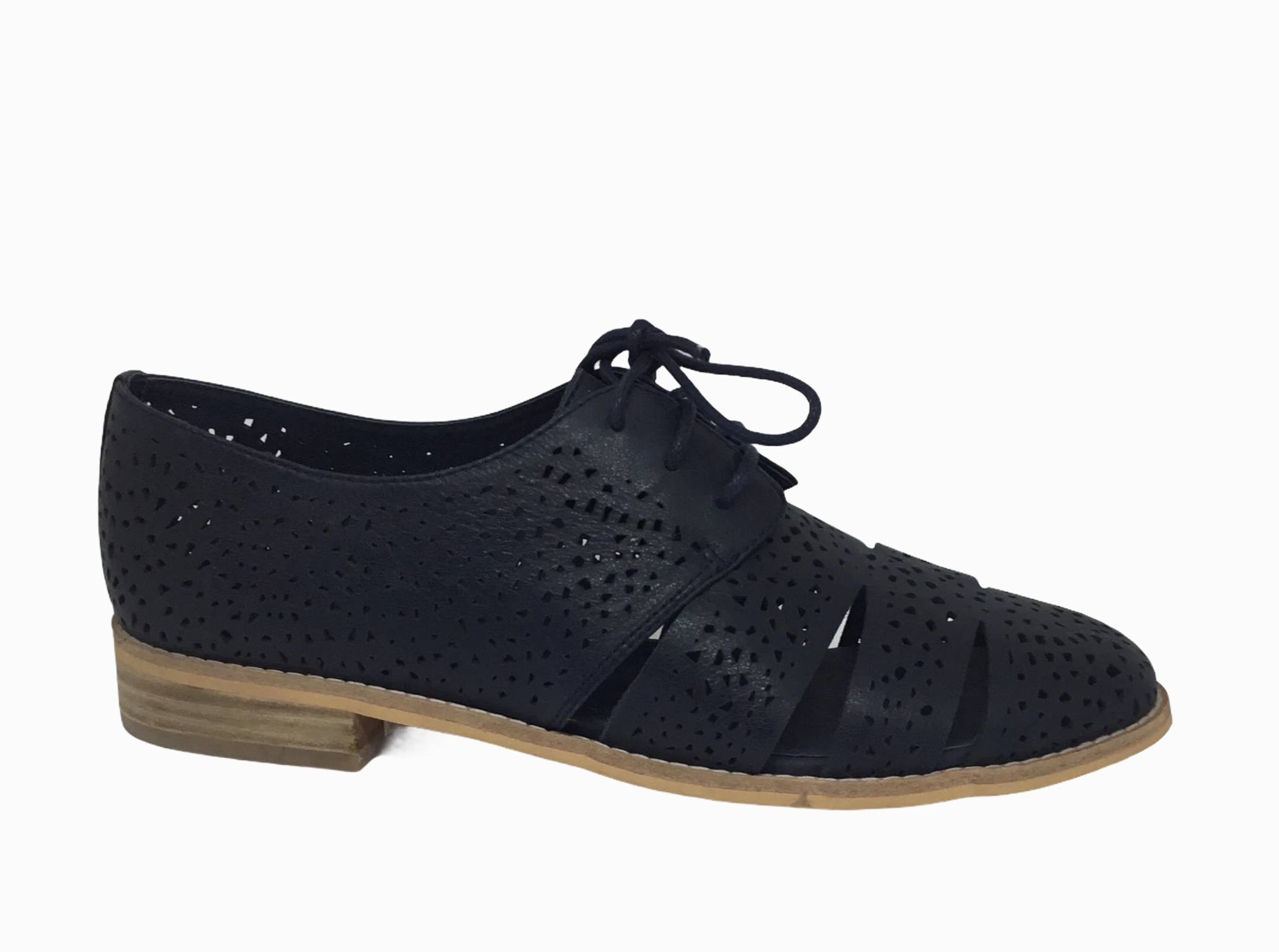 Prairie Path Django & Juliette Abra Leather ~ Navy ~ White ~ Rose Gold