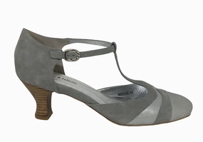 Django & Juliette Nookie Silver Dust Leather heel Light Step Stable Grip