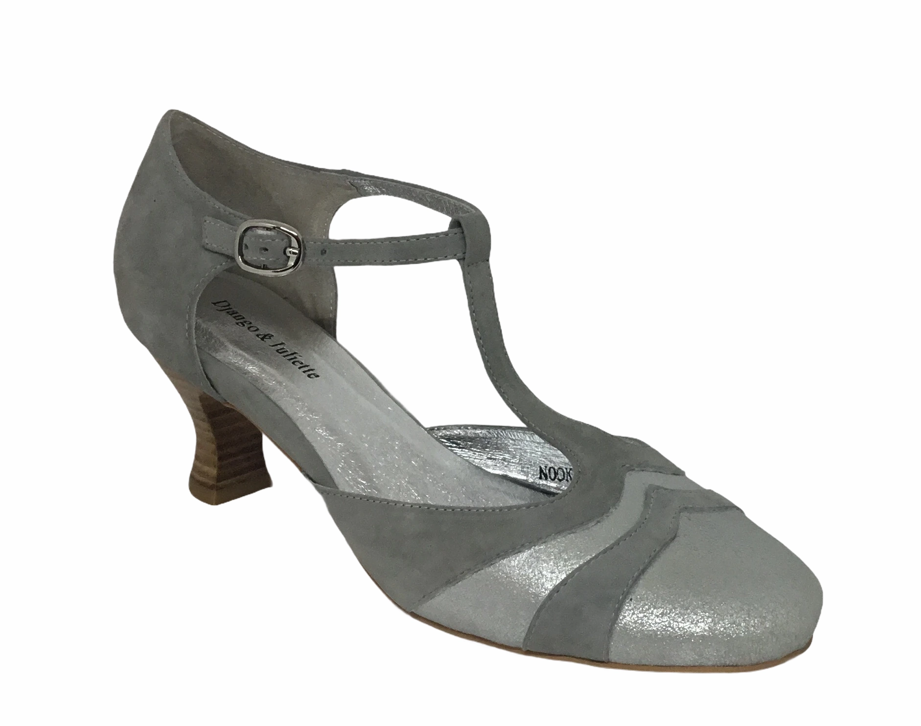 Django & Juliette Nookie Silver Dust Leather heel Skin Safe Icon Piece